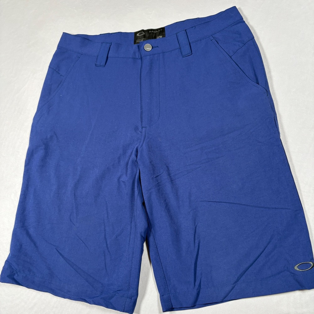 Oakley Shorts Mens 32 Blue Stretch Chino Performance Casual Activewear